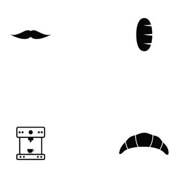 French icon set Illustrazione stock