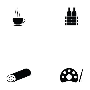 French icon set Stock Illustration