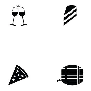 French icon set Illustrazione stock