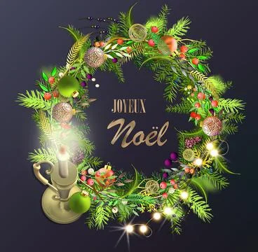 French Joyeux Noel Stock Illustration