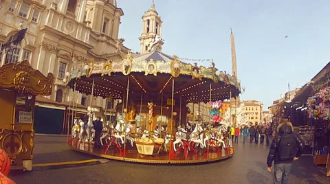 French Karousel Stock Footage 32282948