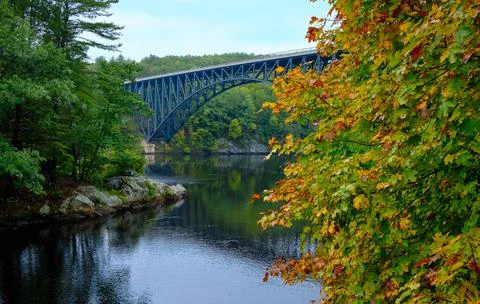 French King Bridge, Fall Stock Photos