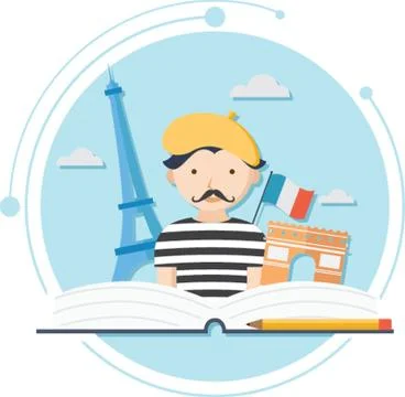 French language concept Stock Illustration