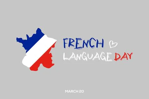 French Language Day vector background. France flag Stock Illustration