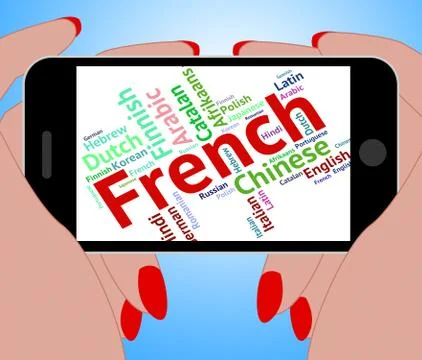 French Language Indicates Lingo Translate And Dialect Stock Illustration