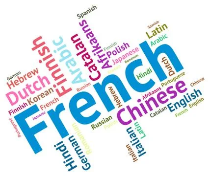 French Language Indicates Lingo Translate And Dialect Illustrazione stock