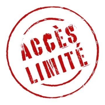 French limited access stamp Stock Illustration