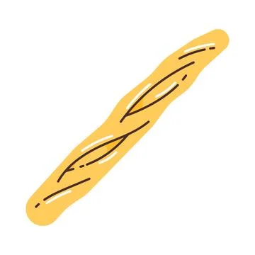 French loaf bread. Flat modern vector illustration. Stock Illustration