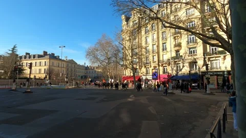 French Lockdown Protesters In Paris With A Canadian Flag. Stock Footage 238630440