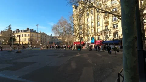 French Lockdown Protesters In Paris With A Canadian Flag. Stock Footage 238630445