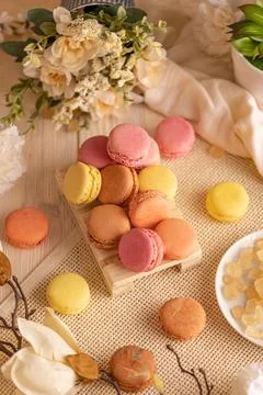 French macaron assortment Stock Photos