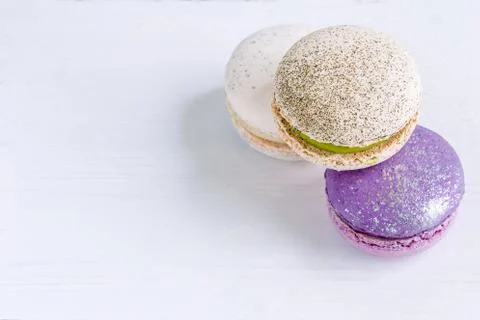 French Macaron Background Stock Photos