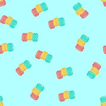 French macarons cooking vector seamless pattern Stock Illustration