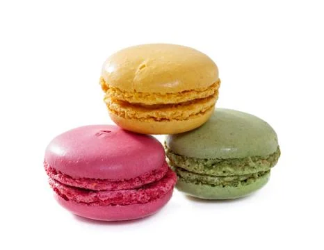 French macarons. isolate on white background Foto stock