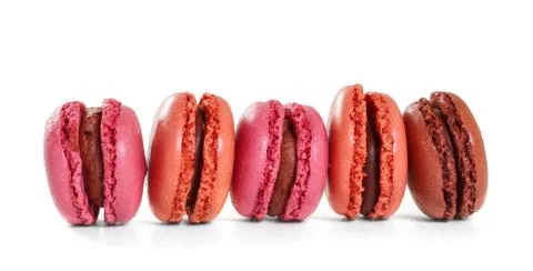 French macarons. isolate on white background Stock Photos