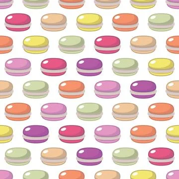 French Macarons Pattern Vector Seamless French Macarons Pattern Copyright:... Stock Photos