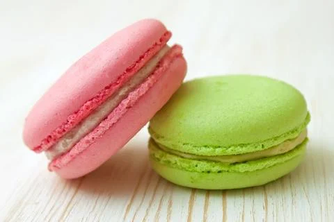 French macaroons .Dessert Stock Photos