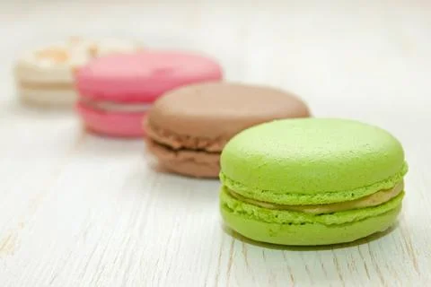 French macaroons .Dessert Stock Photos
