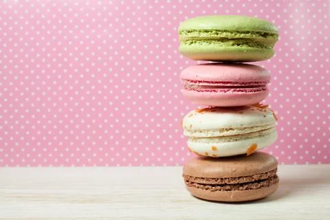 French macaroons .Dessert Foto stock