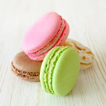French macaroons .Dessert Stock Photos