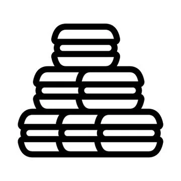French macaroons icon vector outline illustration Stock-Illustration