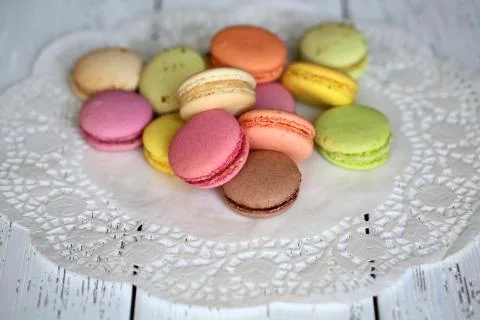 French macaroons made dish Stock Photos
