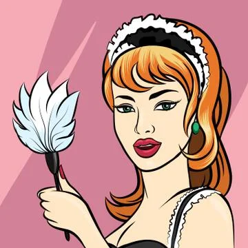 French Maid Stock Illustration