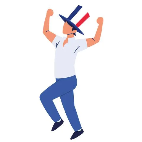 French man dancing Stock-Illustration