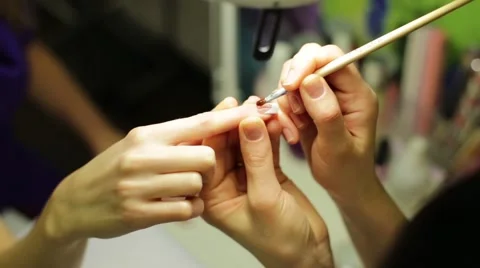 French Manicure Gel Stock Footage 62889928