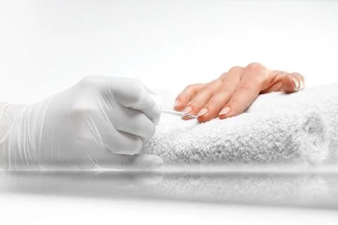 French manicure 스톡 사진