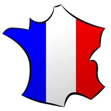 French map icon Stock Illustration