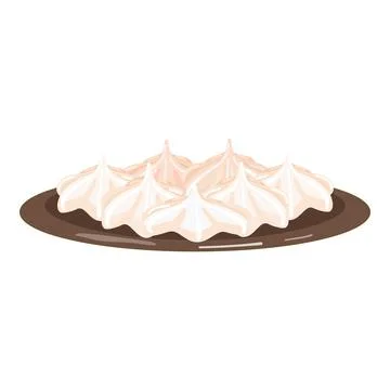 French marshmallows icon cartoon vector. Pastry cream Stock Illustration