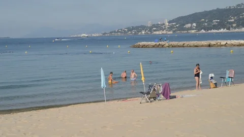 French Mediterranean Beach Stock Footage 91698354
