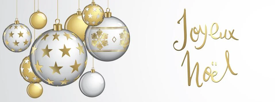 French Merry Christmas Stock Illustration