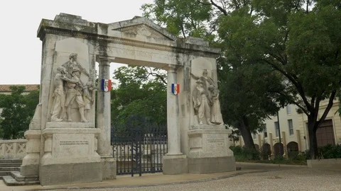 French Monument for War Heroes Wide Stock-Footage 101203251