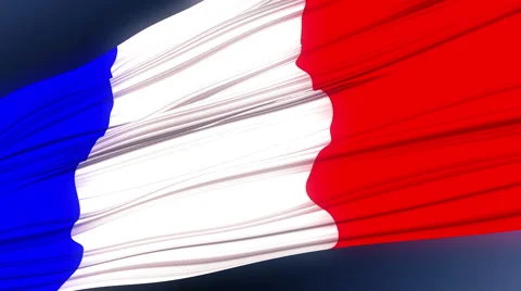 French National Flag Stock Footage 57015236