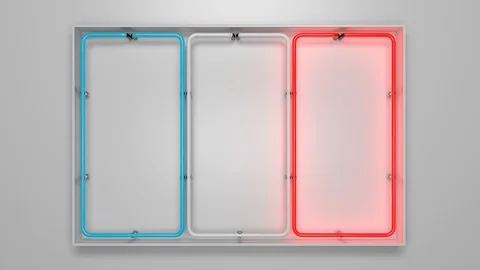 French Neon Flag Stock Footage 106097113
