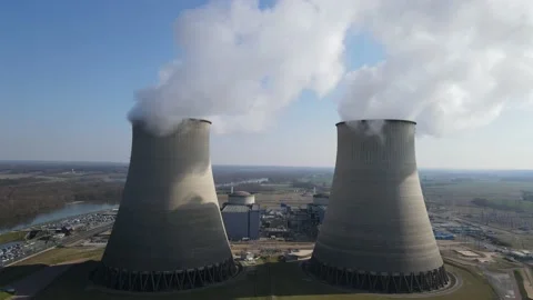French nuclear power station Stock Footage 171596917