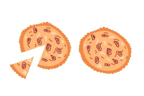 French onion pie cartoon vector illustration Stock Illustration