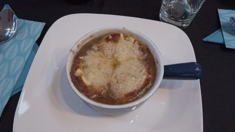  French onion soup 库存影片 111883797