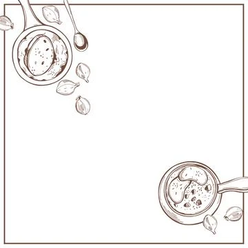 French onion soup set.  Vector background. Stock Illustration