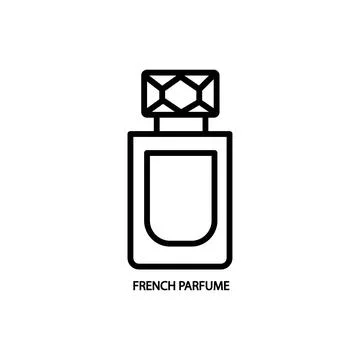 French perfume bottle icon. Linear vector illustration from pretty collection Stock Illustration