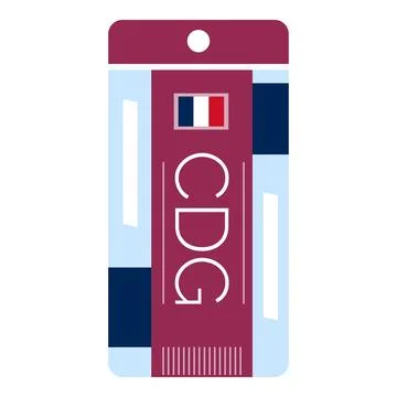 French permanent contract cdg tag representing job security and employment Stock Illustration