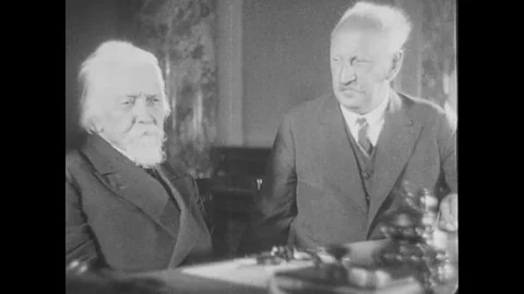 French physicist Frederic Joliot-Curie. 1930s Stock Footage 296068902