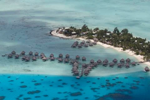 French polynesia aerial view Foto stock