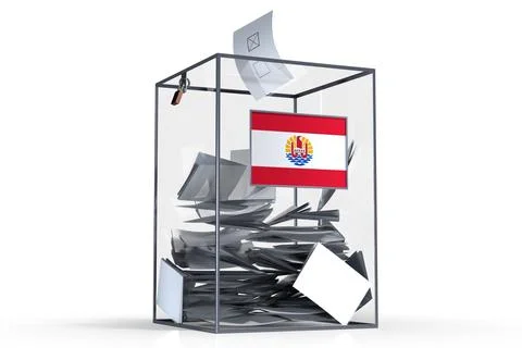 French Polynesia - ballot box - election concept Stock Illustration