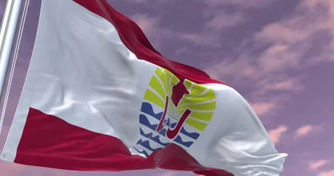 French Polynesia Flag Animation Minimal Corporate Video Stock Footage 343549400