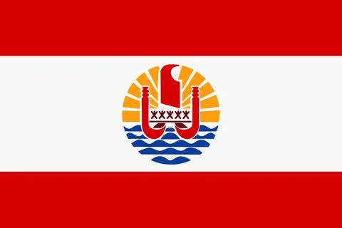 French Polynesia flag background illustration red white Stock Illustration