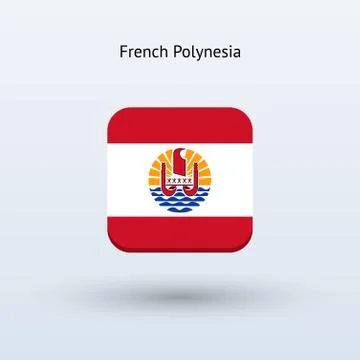 French Polynesia flag icon イラスト素材