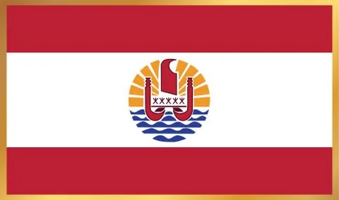French polynesia Flag Illustration Stock Illustration